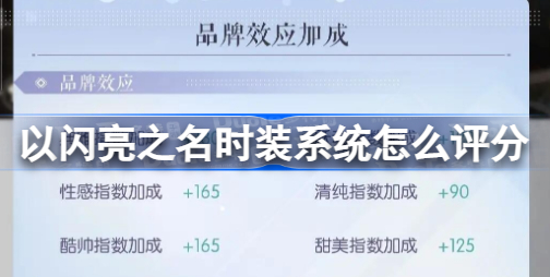 以闪亮之名时装系统怎么评分 以闪亮之名时装系统评分攻略
